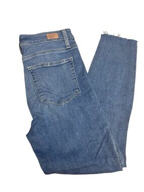 PAIGE High Rise Margot Cropped Jeans with Raw Hem